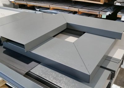 Plastisol coated wall coping corners